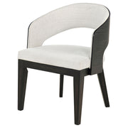 Leandro Upholstered Dining Arm Chair Cream (Set of 2)