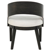 Leandro Upholstered Dining Arm Chair Cream (Set of 2)
