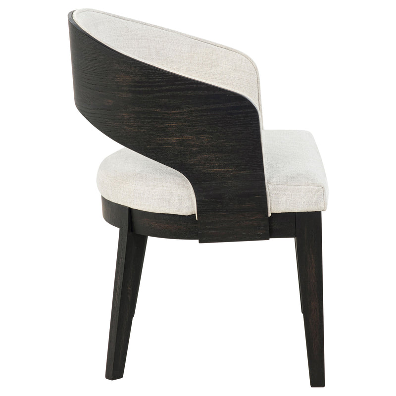 Leandro Upholstered Dining Arm Chair Cream (Set of 2)