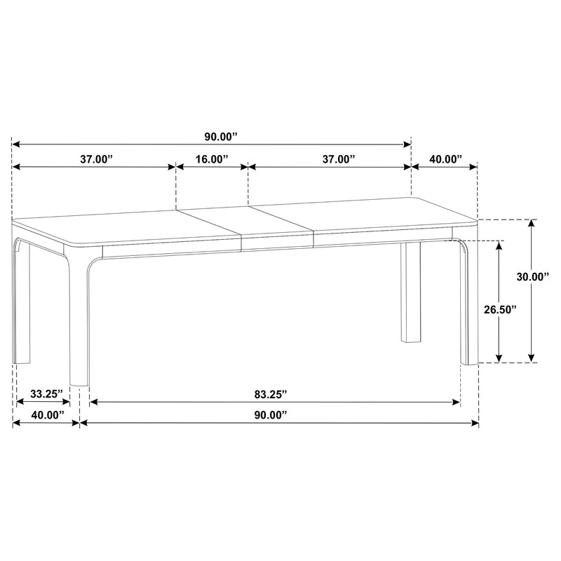 Solano 90-inch Extension Dining Table Weathered Mango