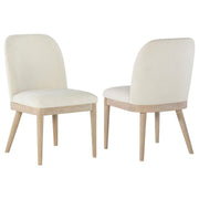 Solano Upholstered Dining Side Chair Beige (Set of 2) Default Title