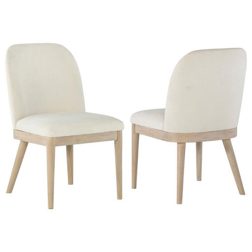 Solano Upholstered Dining Side Chair Beige (Set of 2) Default Title