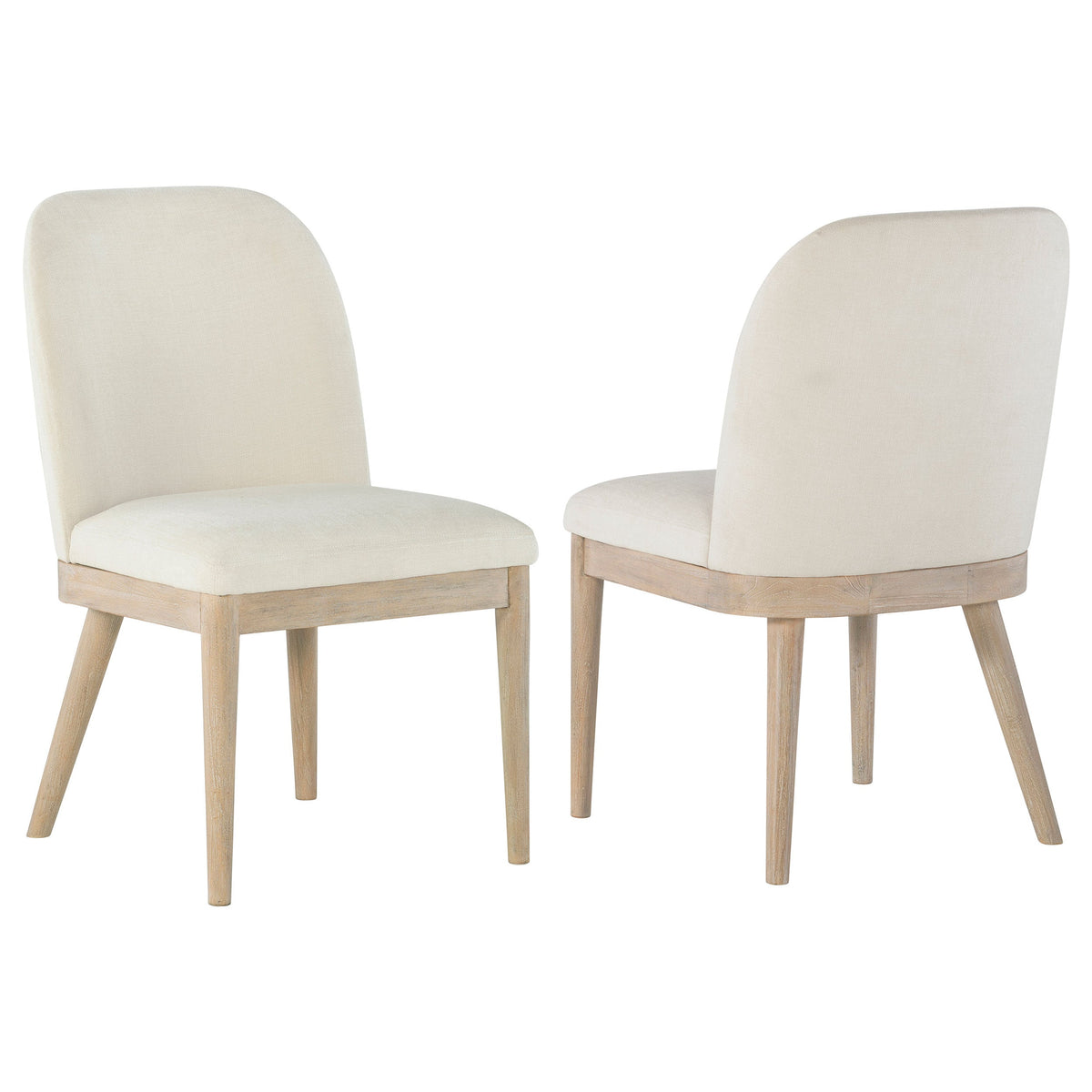 Solano Upholstered Dining Side Chair Beige (Set of 2)