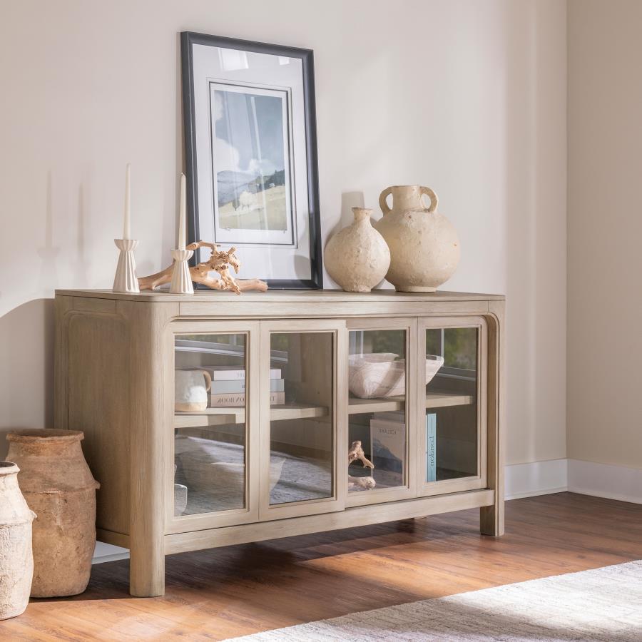 Solano Sliding Door Dining Sideboard Server Weathered Mango Default Title