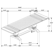 Florence 126-inch Extension Dining Table Set