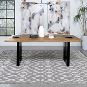 Bradshaw 80-inch Live Edge Wood Dining Table Natural Acacia Default Title