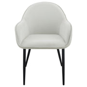 Emma Fabric Upholstered Dining Arm Chair Fog (Set of 2)