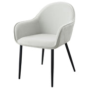 Emma Fabric Upholstered Dining Arm Chair Fog (Set of 2)