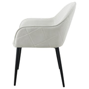Emma Fabric Upholstered Dining Arm Chair Fog (Set of 2)