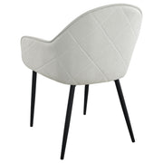 Emma Fabric Upholstered Dining Arm Chair Fog (Set of 2)