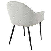 Emma Fabric Upholstered Dining Arm Chair Fog (Set of 2)