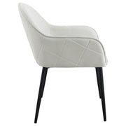 Emma Fabric Upholstered Dining Arm Chair Fog (Set of 2)