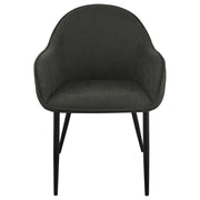 Emma Fabric Upholstered Dining Arm Chair Fog (Set of 2)
