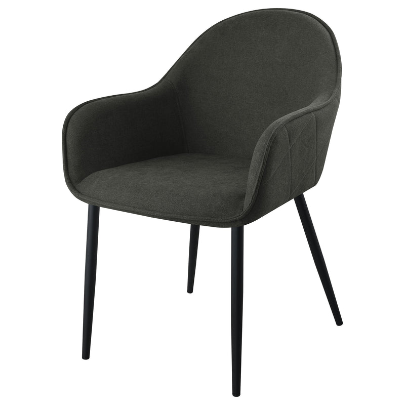 Emma Fabric Upholstered Dining Arm Chair Fog (Set of 2)