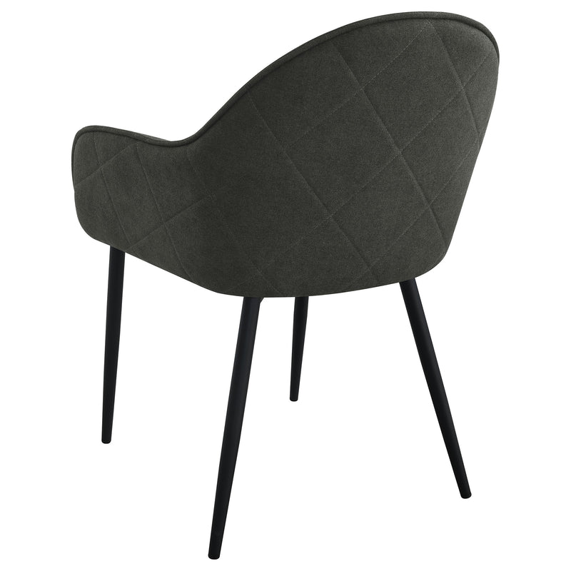 Emma Fabric Upholstered Dining Arm Chair Fog (Set of 2)