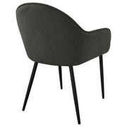Emma Fabric Upholstered Dining Arm Chair Fog (Set of 2)