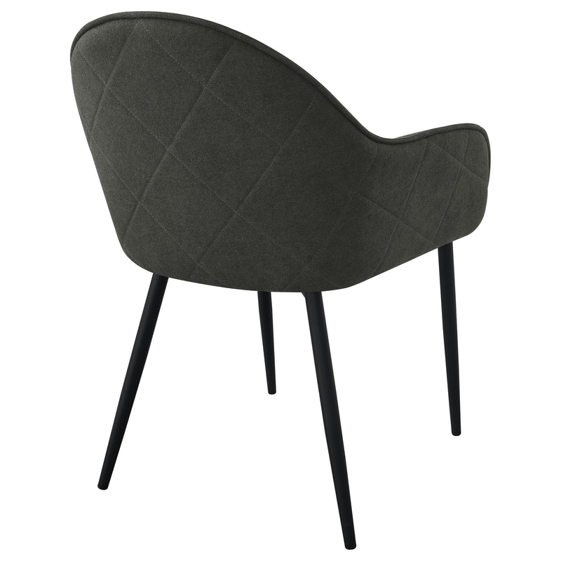 Emma Fabric Upholstered Dining Arm Chair Fog (Set of 2)