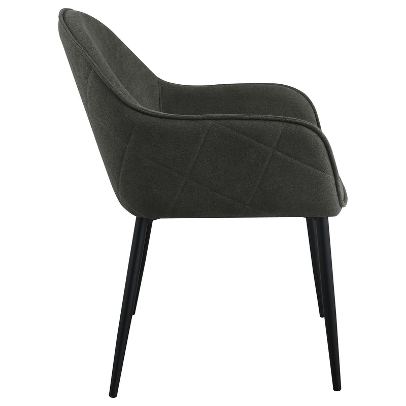 Emma Fabric Upholstered Dining Arm Chair Fog (Set of 2)