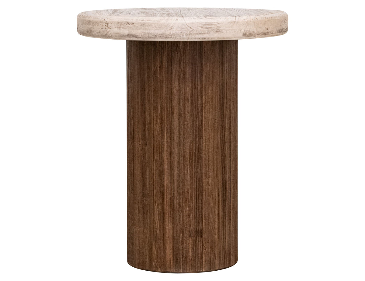 Sahara - End Table - Light Cream / Brown Caramel