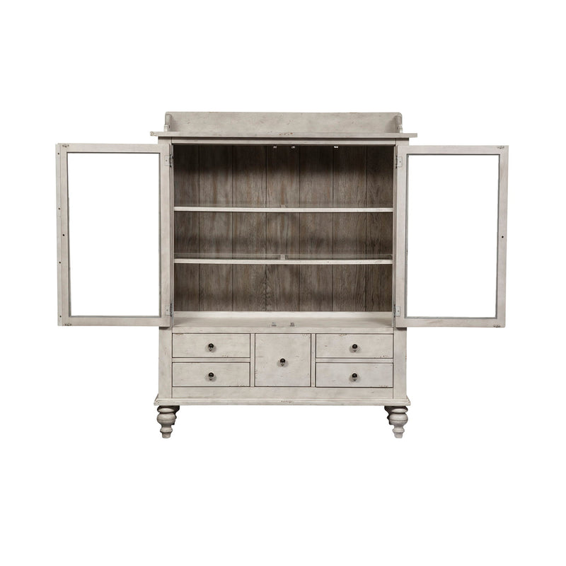 Whitney - Display Cabinet - Antique Linen / Weathered Gray