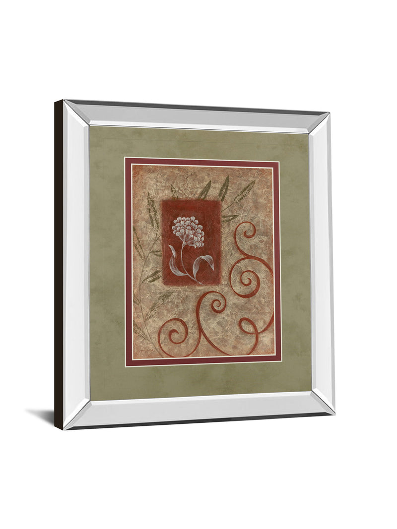 Florescence I By Jane Carroll - Mirror Framed Print Wall Art - Beige