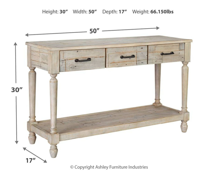 Shawnalore - Whitewash - Sofa Table