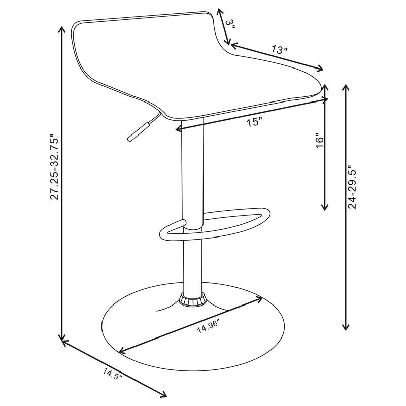 Bidwell Upholstered Adjustable Bar Stool (Set of 2)