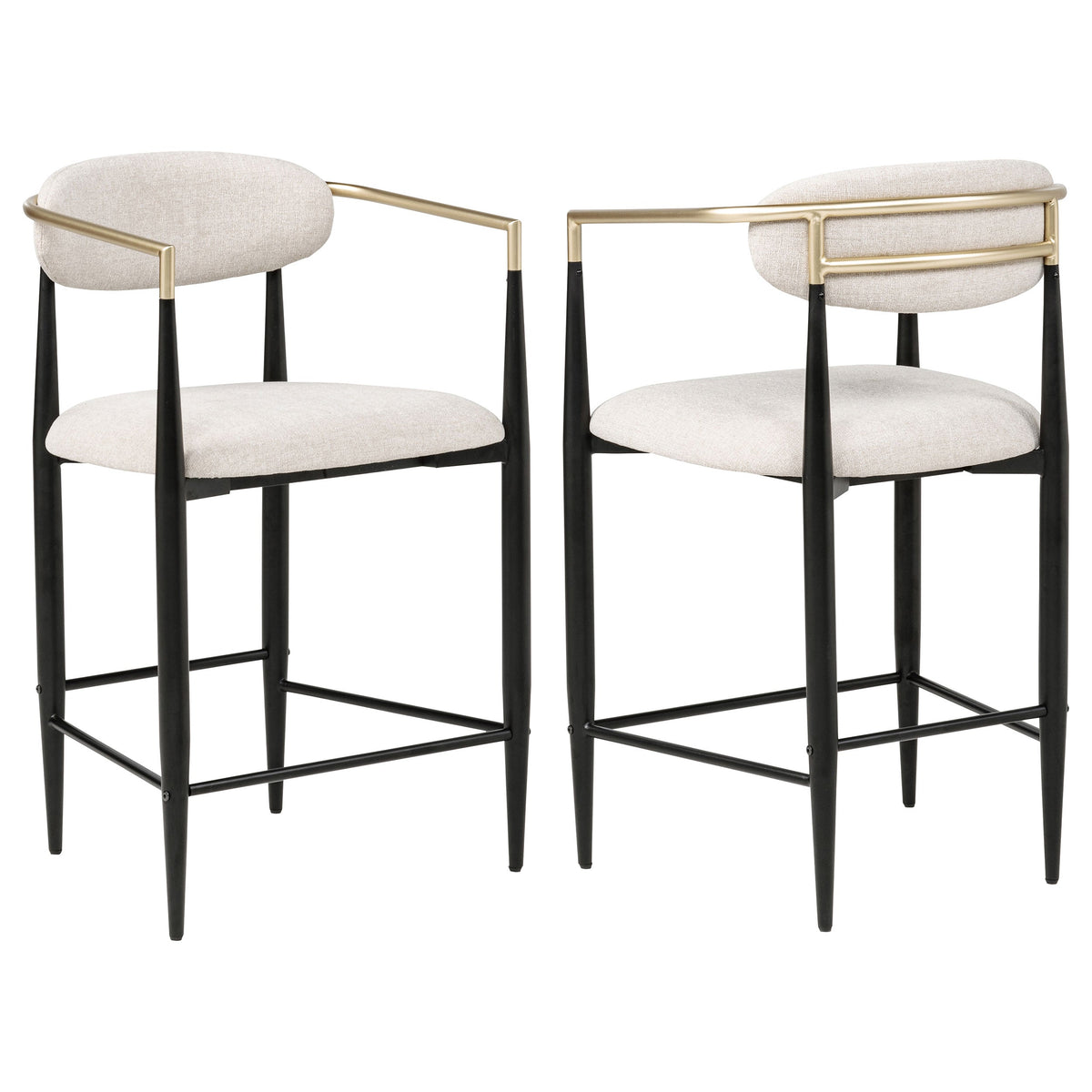 Tina Fabric Upholstered Counter Chair (Set of 2)
