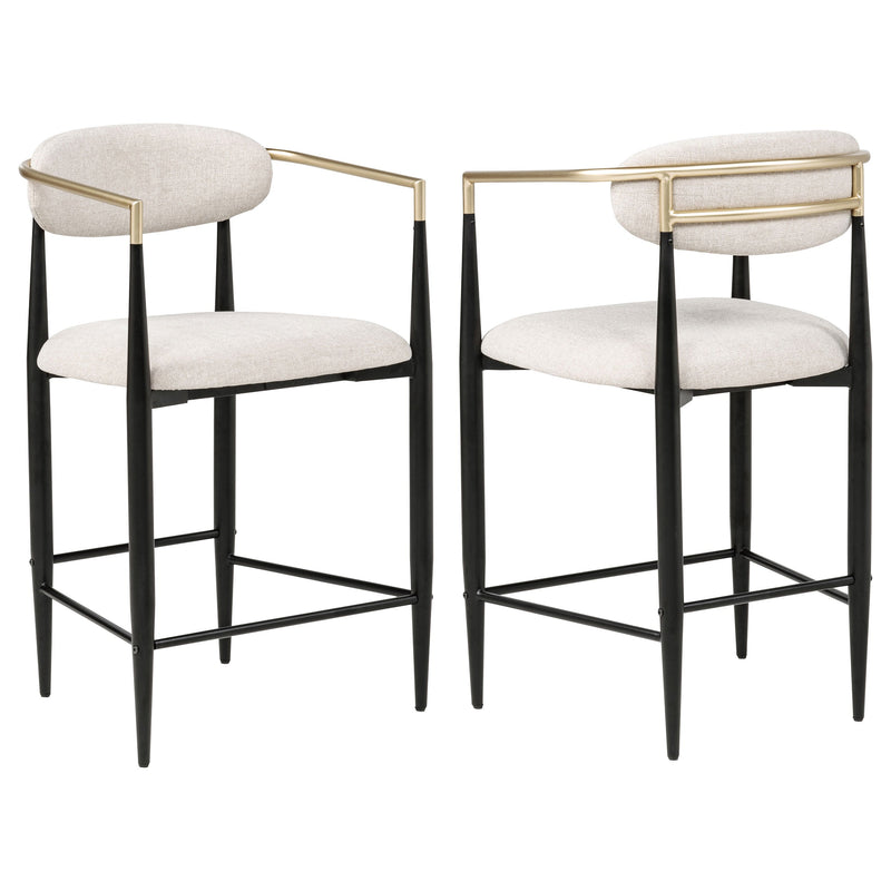 Tina Fabric Upholstered Counter Chair (Set of 2)