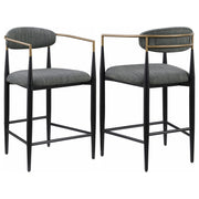 Tina Fabric Upholstered Counter Chair (Set of 2)