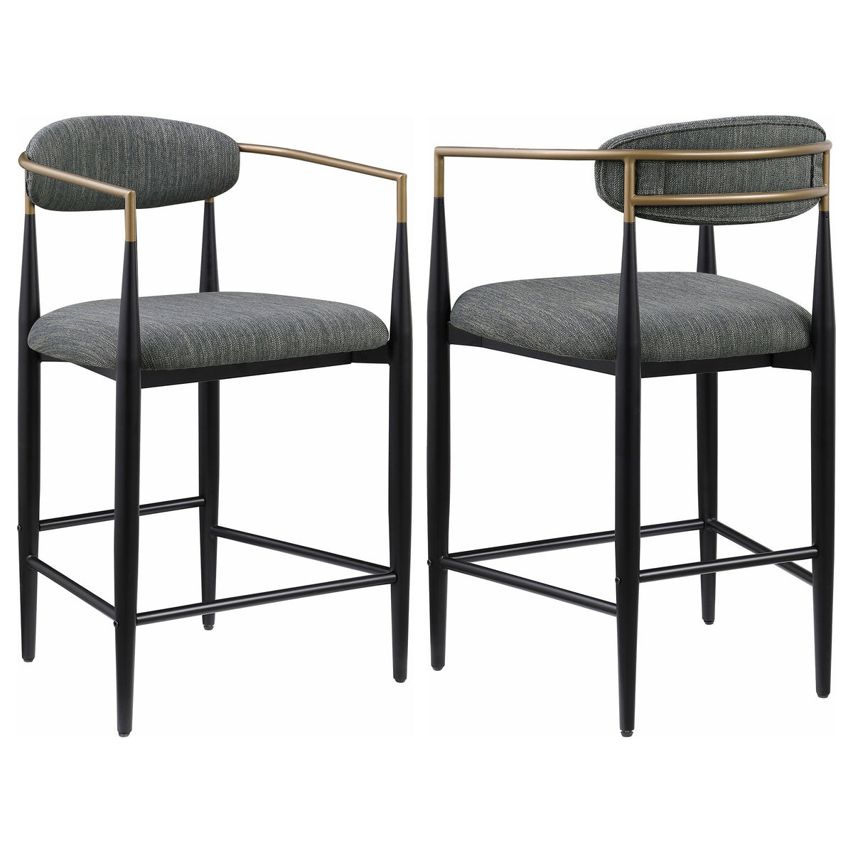 Tina Fabric Upholstered Counter Chair (Set of 2)