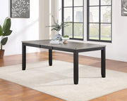 Elodie Rectangular 78-inch Extension Leaf Dining Table Black Default Title
