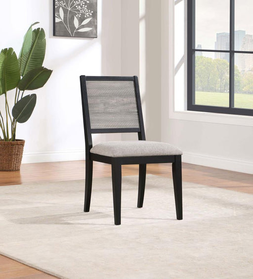 Elodie Wood Dining Side Chair Grey and Black (Set of 2) Default Title