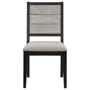 Elodie Wood Dining Side Chair Grey and Black (Set of 2)