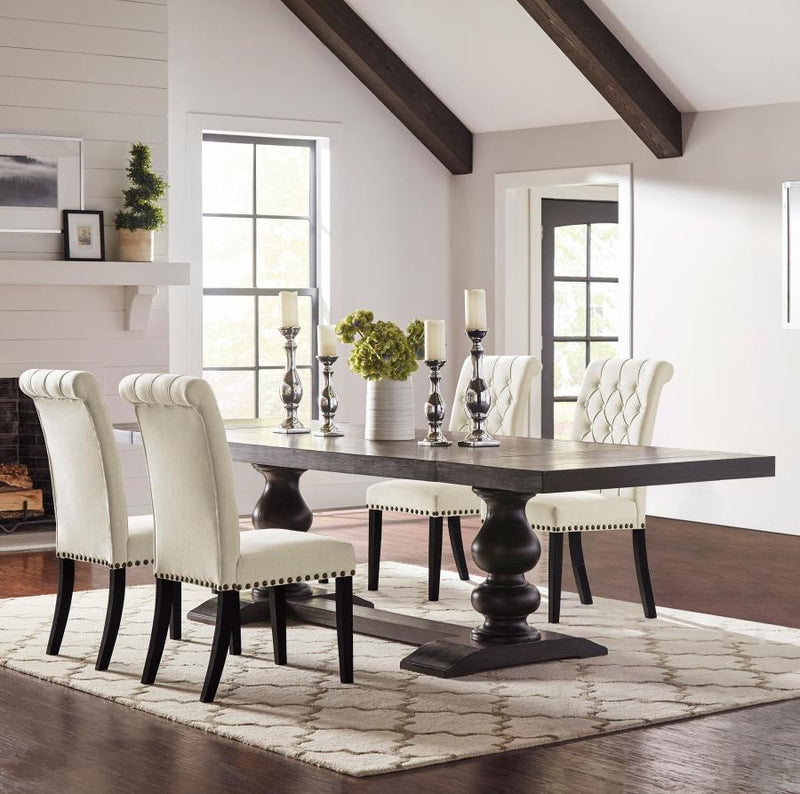 Phelps Rectangular Dining Table Set Distressed Noir 5-piece
