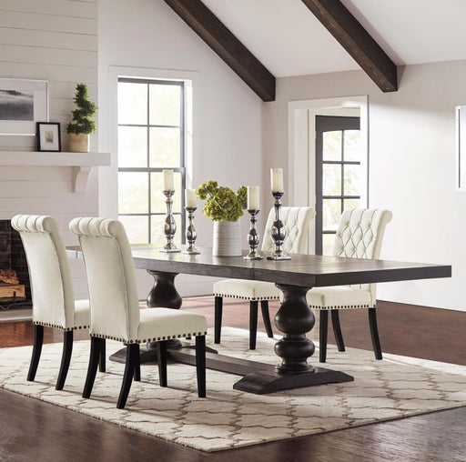 Phelps Rectangular Dining Table Set Distressed Noir 5-piece