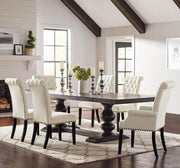Phelps Rectangular Dining Table Set Distressed Noir 7-piece