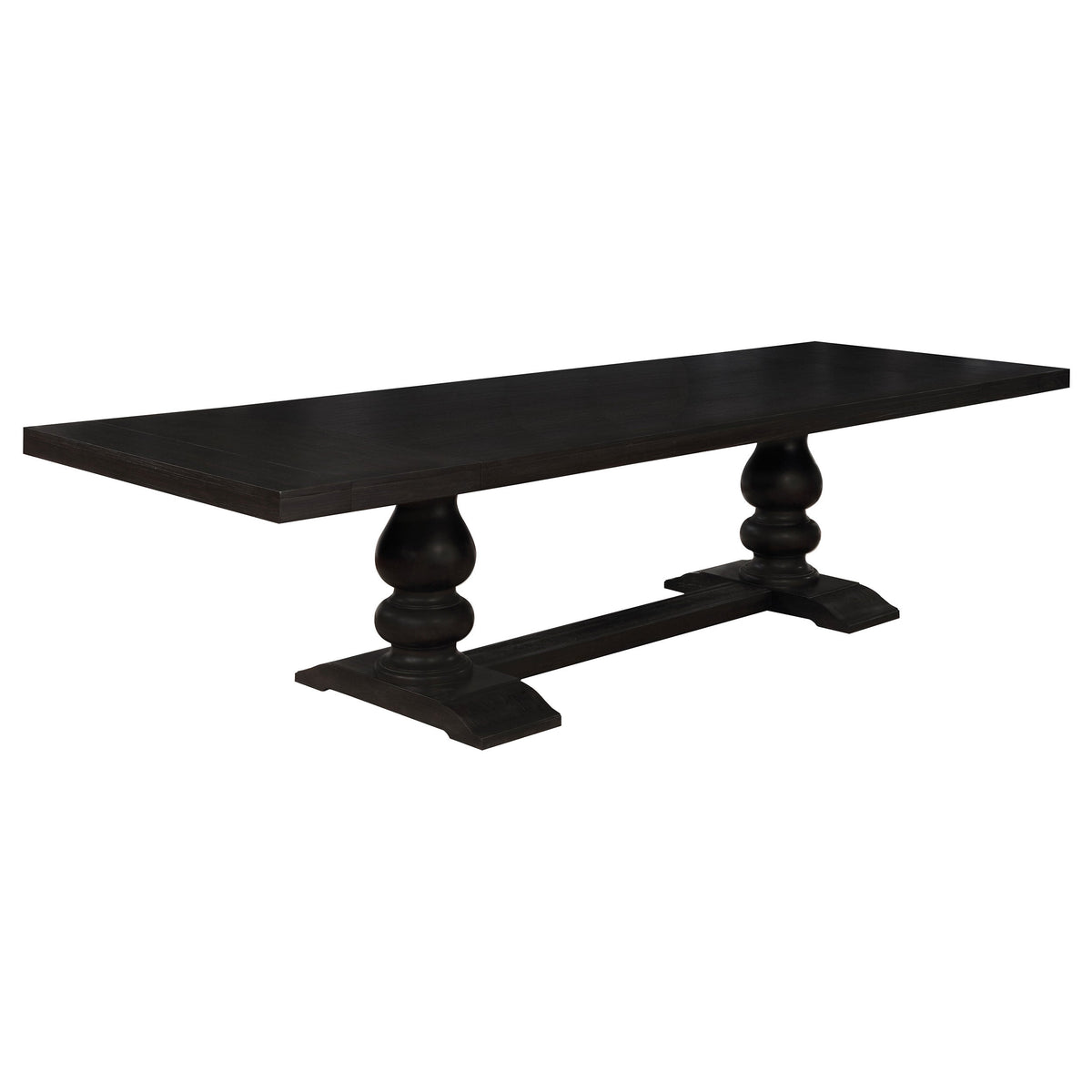 Phelps Rectangular Dining Table Set Distressed Noir