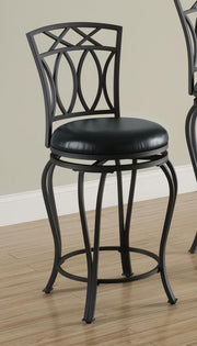 Adamsville Upholstered Swivel Counter Height Stool Black Default Title