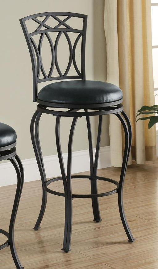 Adamsville Upholstered Swivel Bar Stool Black Default Title