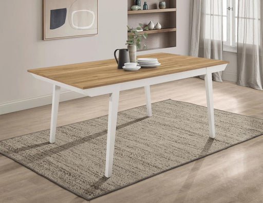 Nogales Rectangular 71-inch Wood Dining Table Acacia Brown Off White