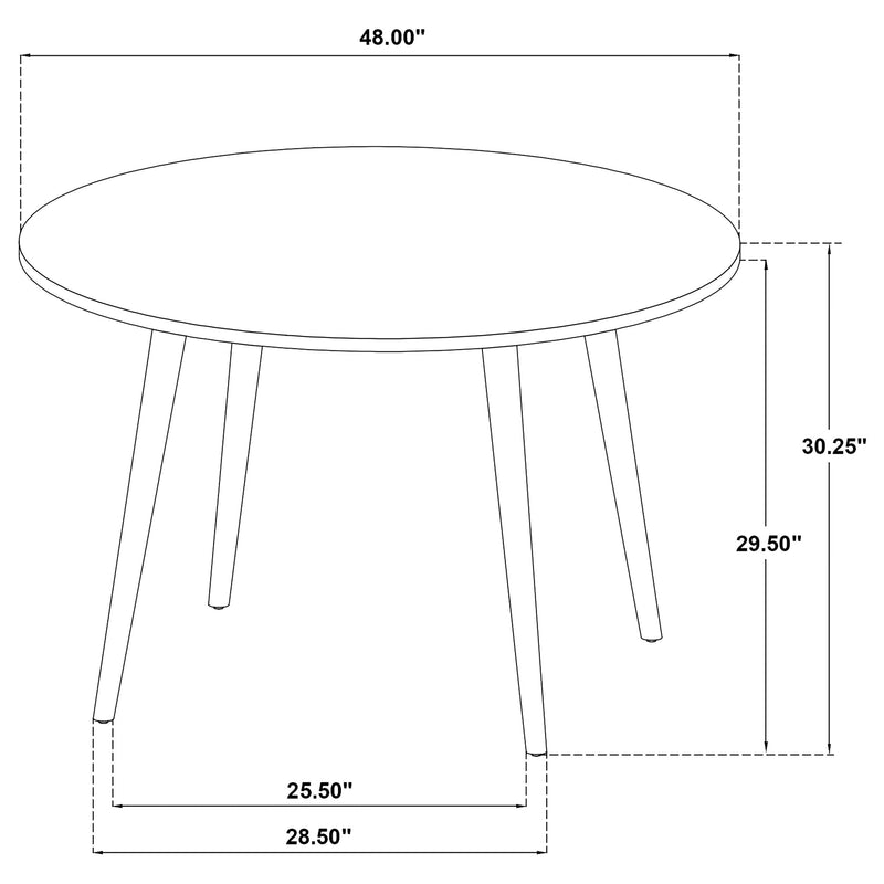 Andrews Round Wood Dining Room Table Set