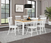 Andrews Rectangular Dining Set Light Ash White