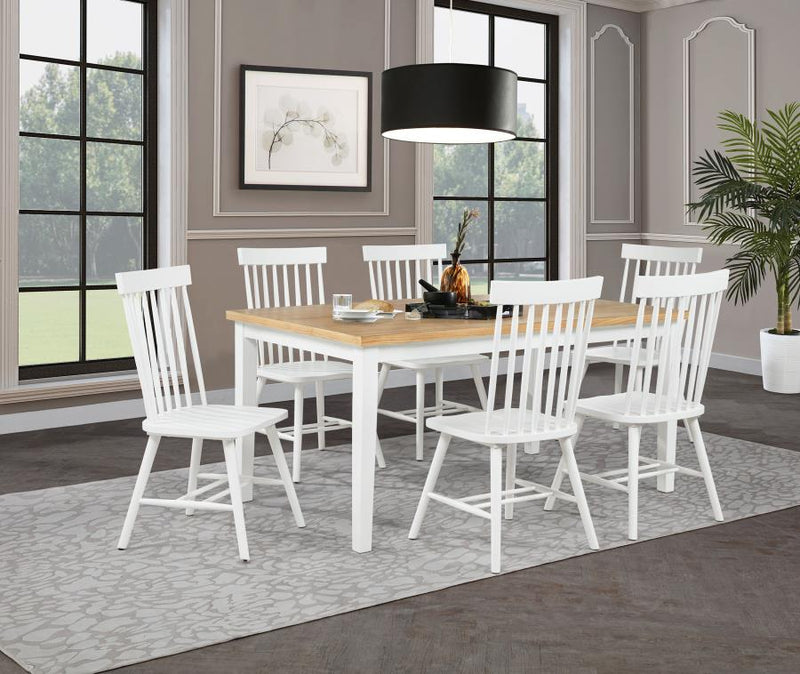 Andrews Rectangular Dining Set Light Ash White