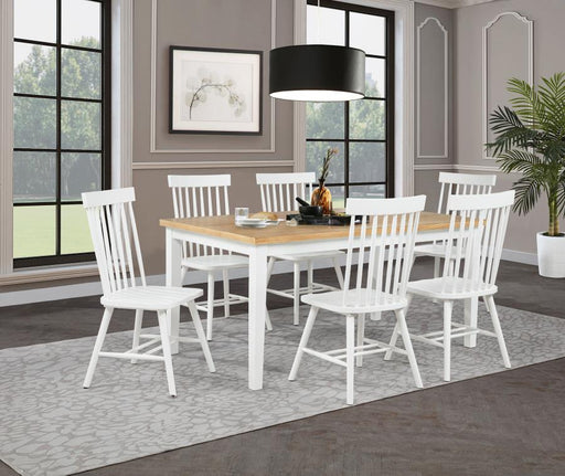 Andrews Rectangular Dining Set Light Ash White