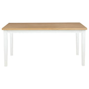 Andrews 66-inch Rectangular Dining Table Light Ash and White