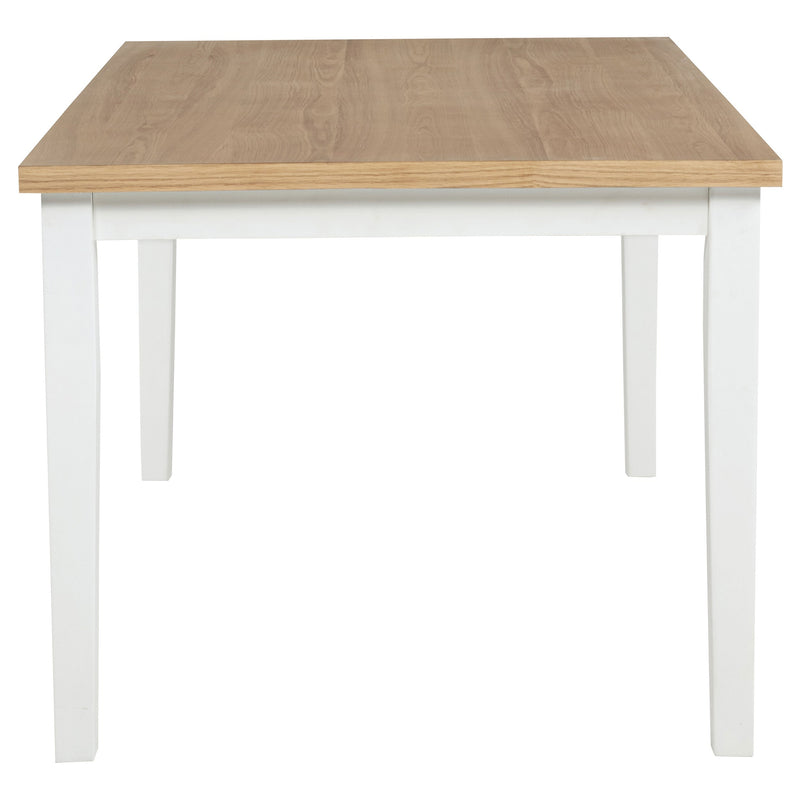 Andrews 66-inch Rectangular Dining Table Light Ash and White