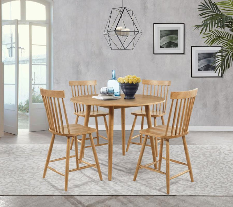 Andrews Round Counter Height Dining Set Light Ash