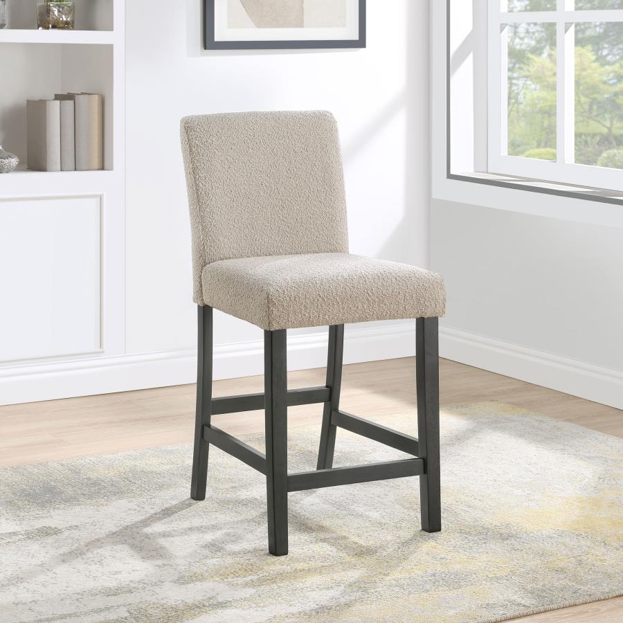 Alba Boucle Upholstered Counter Chair (Set of 2) Beige