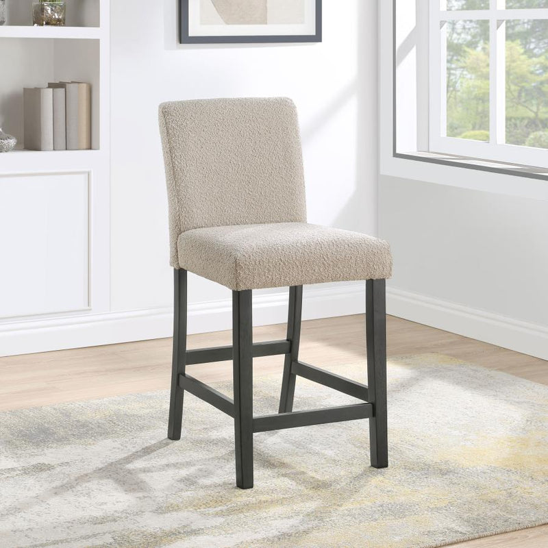 Alba Boucle Upholstered Counter Chair (Set of 2) Beige